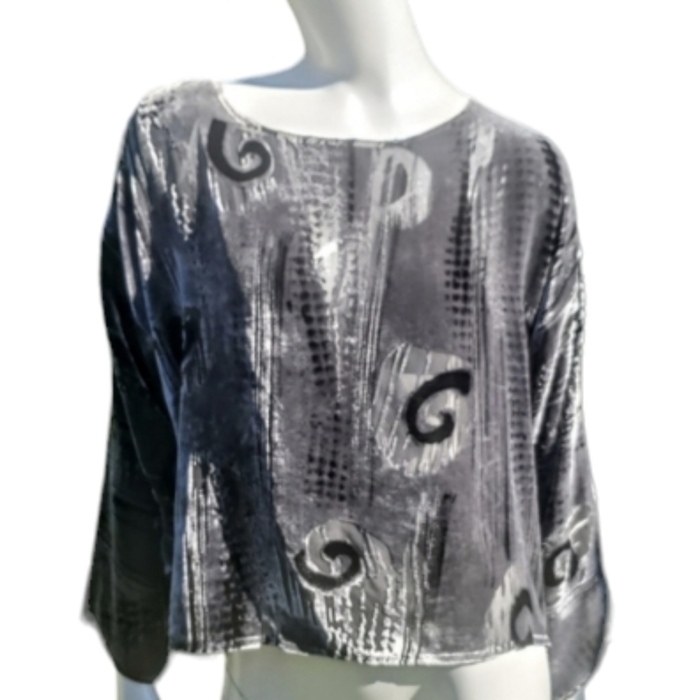 PEGGOTTY velvet burnout top
